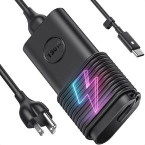 130W USB C شاحن الكمبيوتر المحمول لـ Dell XPS 15 17 2IN1 9575 9500 9510 9520 9530 9700 9710 9720 9730 Latitude 5520 5510 5420 7410 7310 7210 9410 9510 9520 الدقة 5550 5550 5560 5570 5760 5760