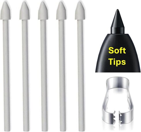 5 PCS Soft Tips OEM Tab S10 Pen Tips Replacement for Samsung Galaxy Tab S10/S10+ Plus/S10 Ultra Tablet All Verison Stylus S Pen Replacement Tips/Nibs+Tweezers (5*Soft Tips-White) in Kuwait