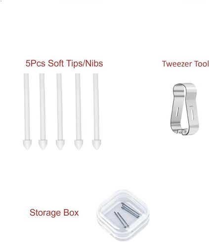 5 PCS Soft Tips OEM Tab S10 Pen Tips Replacement for Samsung Galaxy Tab S10/S10+ Plus/S10 Ultra Tablet All Verison Stylus S Pen Replacement Tips/Nibs+Tweezers (5*Soft Tips-White) in Kuwait