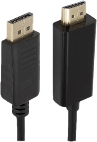 DisplayPort to HDMI-Compatible Cable 1.8M 1080P Display Port DP to HDMI-Compatible Cable for Connecting to Projectors(White) in Saudi Arabia
