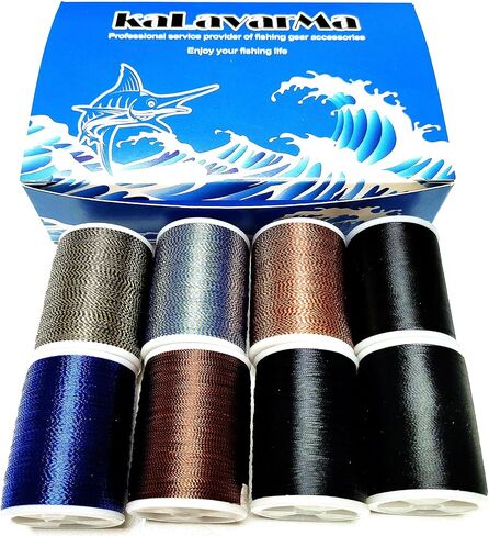 Kalavarma Metallic Wrapping Thread for Fishing Rod Guide 5+3 pcs 6 Color 240 Yards/Spool 220M in Saudi Arabia