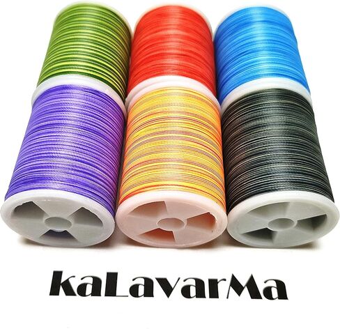 Kalavarma Metallic Wrapping Thread for Fishing Rod Guide 5+3 pcs 6 Color 240 Yards/Spool 220M in Saudi Arabia