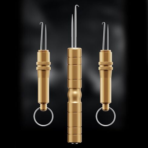 Retractable Fishing Hooks Extractor Hook Puller Fish Line Knotter Tool Fishing Hook Separator Aluminum Fish Line Remover Fishing Line Knotter Hook Needle Fishing Knot Tying Tool Fishing Knot Tying in Kuwait