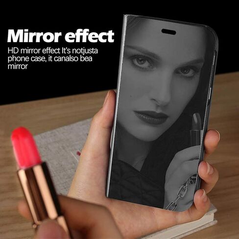 Migexxkj Compatible for Case for Samsung Galaxy S20 FE Case Flip Leather Cover Clear Mirror Shockproof Cover with Kickstand Anti-Scratch Protective Phone Cases for Galaxy S20 FE 5G (Rose Gold) in Saudi Arabia