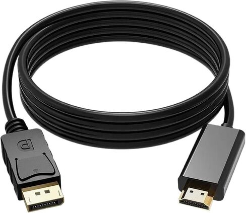 كابل DP إلى HDMI المتوافق 1.8 م 4K HD محول عرض كابل الكمبيوتر M> ONI> TOR يحول DP كبير إلى HDMI متوافق in Saudi Arabia