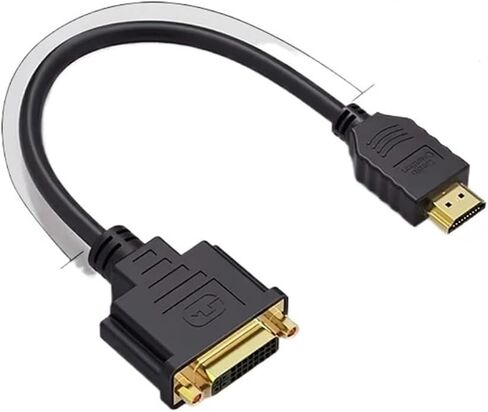 Plated 30cm 1080P HDMI to DVI Adapter Bi-Directional DVI 24+1/24+5 Pin to HD Cable for /3 PC Graphics Card M>oni>tor in Saudi Arabia