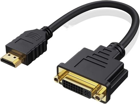 Plated 30cm 1080P HDMI to DVI Adapter Bi-Directional DVI 24+1/24+5 Pin to HD Cable for /3 PC Graphics Card M>oni>tor in Saudi Arabia