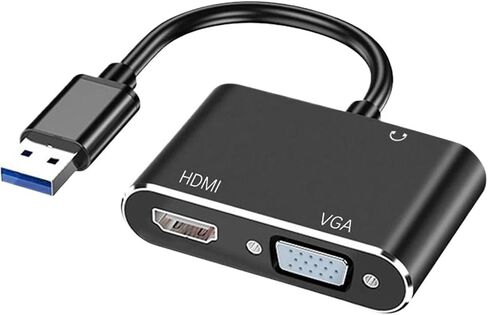 3in1 USB 3.0 to HDMI-Compatible Converter Output to HD 1080P Adapter Cable for Projector M>oni>tor in Saudi Arabia