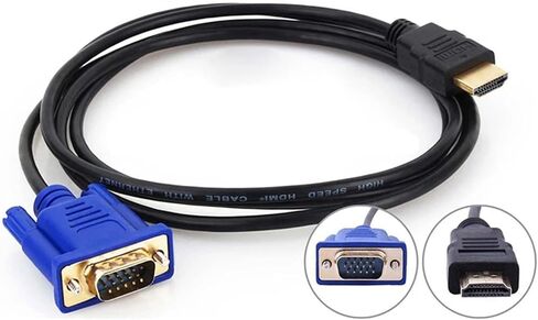1.8m HDMI-Compatible to 15Pin Cable 1080P Video Adapter Male to Male Cord for HDTV Projector Displayer PC Conventor(1.8m) in Saudi Arabia