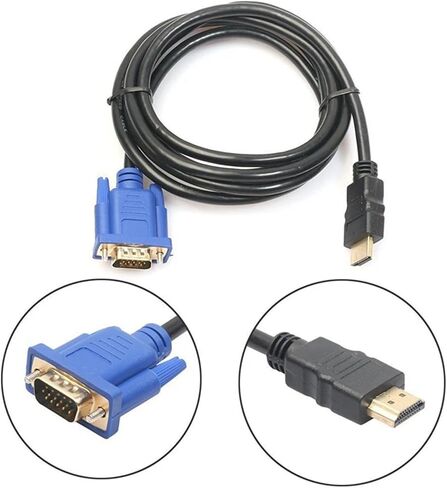 1.8m HDMI-Compatible to 15Pin Cable 1080P Video Adapter Male to Male Cord for HDTV Projector Displayer PC Conventor(1.8m) in Saudi Arabia