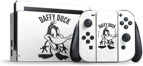 Skinit Decal Gaming Skin Compatible with Nintendo Switch Bundle - Officially Licensed Looney Tunes Daffy Duck Big Head Design in Saudi Arabia
