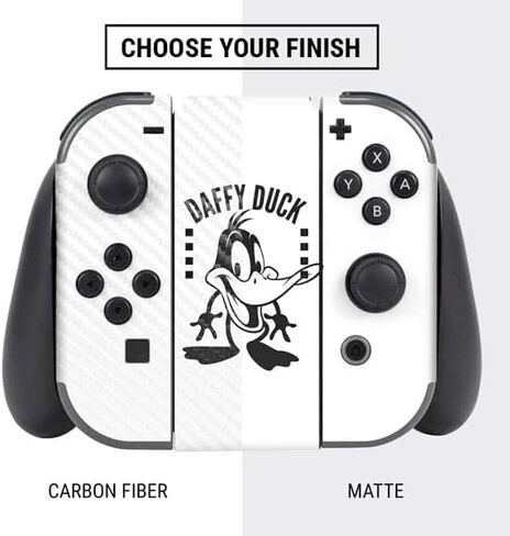Skinit Decal Gaming Skin Compatible with Nintendo Switch Bundle - Officially Licensed Looney Tunes Daffy Duck Big Head Design in Saudi Arabia