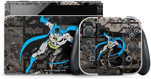 Skinit Decal Gaming Skin Compatible with Nintendo Switch OLED (2021) - Officially Licensed DC Comics Batman Classic Art Design in Saudi Arabia