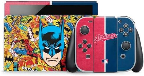 Skinit Decal Gaming Skin Compatible with Nintendo Switch OLED (2021) - Officially Licensed DC Comics Batman Classic Art Design in Saudi Arabia