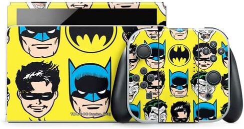 Skinit Decal Gaming Skin Compatible with Nintendo Switch OLED (2021) - Officially Licensed DC Comics Batman Classic Art Design in Saudi Arabia