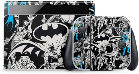 Skinit Decal Gaming Skin Compatible with Nintendo Switch OLED (2021) - Officially Licensed DC Comics Batman Classic Art Design in Saudi Arabia