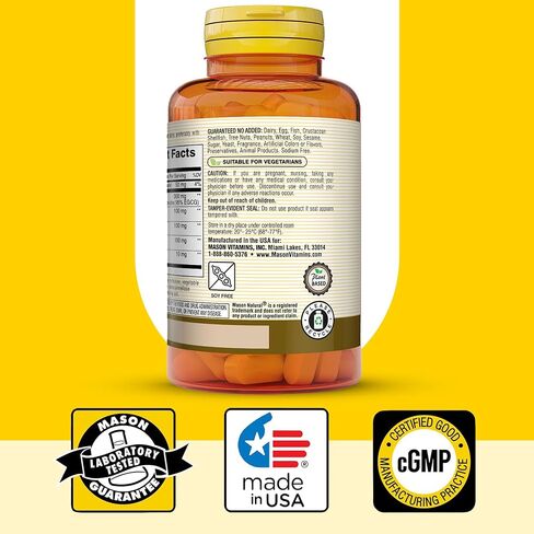 MASON NATURAL Mushroom Power with 95% EGCG & Matcha - for Optimal Wellness, Stress Support and Healthy Inflammatory Response, 60 Plant Based Tablets in Saudi Arabia