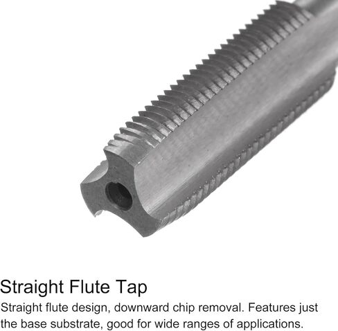 مجموعات الحنفية واللقم من uxcell، صنبور طحن خيط آلة الفلوت المستقيم M8 x 0.75 H2، 7.2 مم M35 فولاذ كوبالت عالي السرعة (HSS-CO) لقمة مثقاب ملتوية in Kuwait