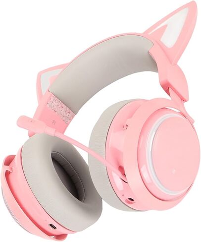 سماعات الرأس Anggrek ، 7 سماعات ألعاب RGB Light ، 2.4 جيجا هرتز ، 1500 مللي أمبير في الساعة ، 50 ملم مكبر صوت HD ، ميكروفون قابل للسحب للأفلام (#2) in Saudi Arabia