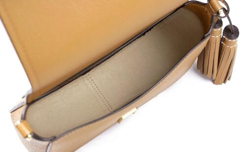 حقيبة كروس نسائية من Tory Burch 144688 Thea Flap Grey Heron مع أجهزة ذهبية in Saudi Arabia
