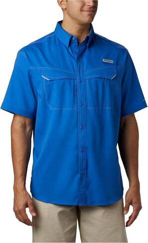 Columbia Men's Low Drag Offshore Short Sleeve Shirt, Ocean Blue, Medium in Saudi Arabia