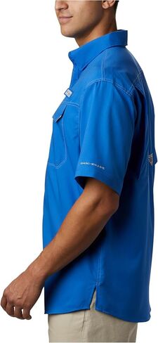 Columbia Men's Low Drag Offshore Short Sleeve Shirt, Ocean Blue, Medium in Saudi Arabia