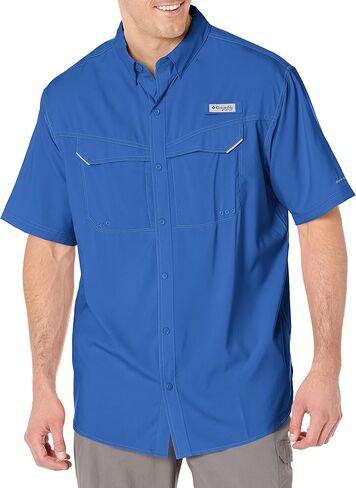 Columbia Men's Low Drag Offshore Short Sleeve Shirt, Ocean Blue, Medium in Saudi Arabia