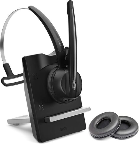 EPOS D10 ML Cordless USB PC Headset - Compatible with Skype for Business - Lync Certified - Softphones and Unified Communications - fuze, RingCentral, 8x8 with Cushions in Saudi Arabia