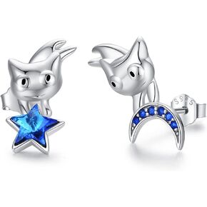 VOVEAT Animal Earrings 925 Sterling Silver Fox/Sloth/Sea Turtle/Owl/Cat/Panda Earrings Birthday Valentine's Day Cute Animal Jewelry Gifts for Women Girls in Saudi Arabia