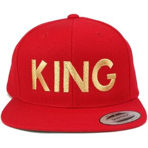 متجر الملابس العصرية Flexfit King قبعة Snapback مسطحة مطرزة باللون الذهبي