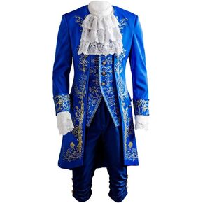 Halloween Prince Costume for Men Classic Outfits Cosplay Mens Aristocrat Charming Set