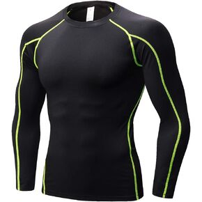 Men's Compression Shirts Long Sleeve, Base-Layer Quick Dry Workout T Shirts Sports Running Tops for Gym
