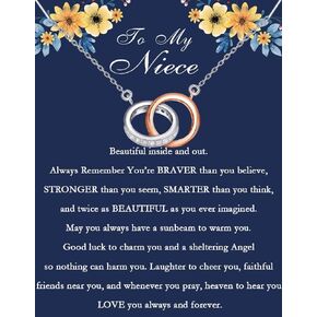 BNQL To My Niece Necklace Niece Gifts from Auntie Niece Jewelry Niece Birthday Gifts from Aunt and Uncle Niece Inspirational Gifts