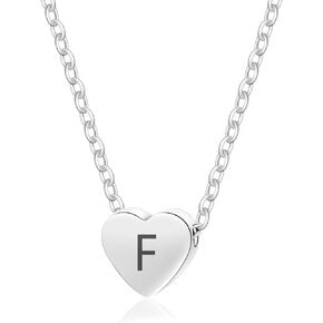 Heart Initial Necklaces for Women Girls - 14K Gold Filled Heart Pendant Letter Alphabet Necklace, Tiny Initial Necklaces for Women, Heart Letter Initial Necklace Gifts for Girls