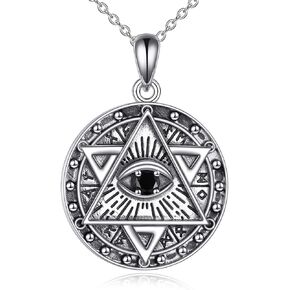 YAFEINI Sun Viking/Evil Eye Necklaces for Women Sterling Silver Sun Pendant Necklace Jewelry Birthday Christmas Gifts for Girls Girlfriend Wife