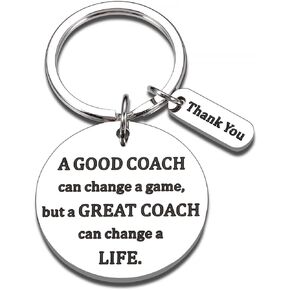 Coach Keychain Gift for Men Women Coach Thank You Gift for Basketball Coach Gifts Soccer Coach Gifts Softball Football Baseball Team Gifts Swim Volleyball Coach Retirement Farewell Gift Christmas Gift