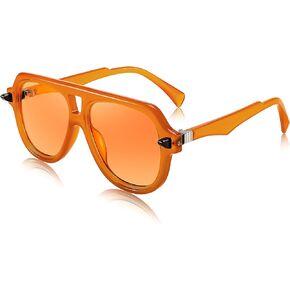 FEISEDY Vintage 70s Aviator Sunglasses Men Women Classic Retro Trendy Large Frame UV400 Sun Glasses B0030