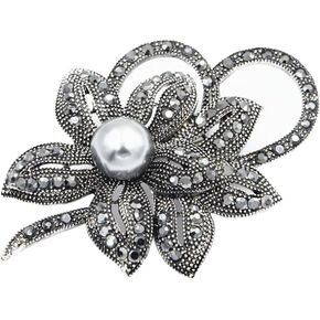 Rhinestone Flower Brooches Vintage Pearl Brooch Corsage Pin For Women Weddings Banquet Brooch Pins Jewelry Gifts Collar Pins Gifts Accessories for Friends in Kuwait