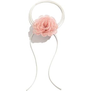 DOLLESS Flower Rose Choker Necklace Big Floral choker Necklace for Women Bohemian Summer Beach Necklace Jewelry for Women Girls(Style-B,Pink)