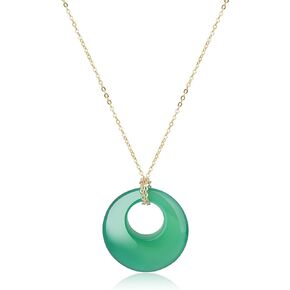 COAI Boho Fashion Circle Healing Crystal Necklace