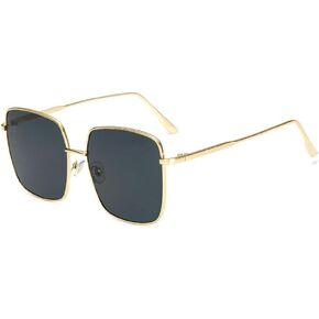 Retro Oversized Sunglasses for Women Square UV400 Protection Outdoor Glasses