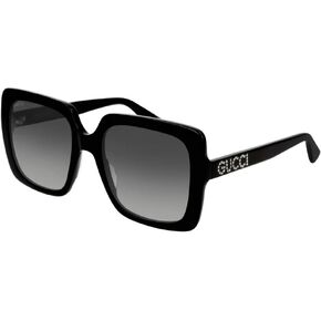 Gucci GG0418S Square Sunglasses For Women + BUNDLE with Designer iWear Eyewear Care Kit