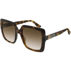 Gucci GG0418S Square Sunglasses For Women + BUNDLE with Designer iWear Eyewear Care Kit