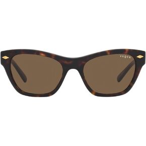 نظارات Vogue Eyewear النسائية بإطار أوبال أخضر، عدسات خضراء داكنة، 51 ملم