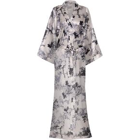 Kimono Robes For Women Floral Long Lightweight Silky Sleepwear bridal Dressing Gown