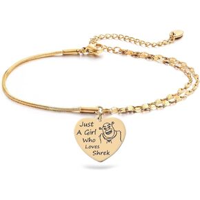 Shrek Merch Bracelet Gifts For Girls Women BFF Teen Daughter Shrek Merchandise Bracelets Gift