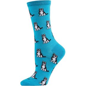 MeMoi Huskies Bamboo Blend Crew Socks