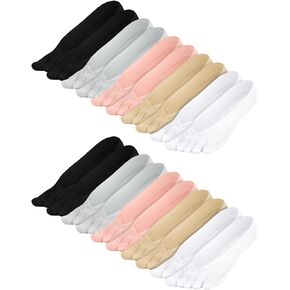 Bencailor 10 Pairs Women Toe Socks Summer No Show Low Cut Ankle Liner Socks for Women Ladies