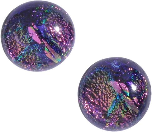 أقراط Supernova - نيكل ذكي - أقراط زجاجية ذهبية من الزجاج Dichroic للنساء in Kuwait