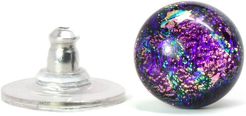 أقراط Supernova - نيكل ذكي - أقراط زجاجية ذهبية من الزجاج Dichroic للنساء in Kuwait